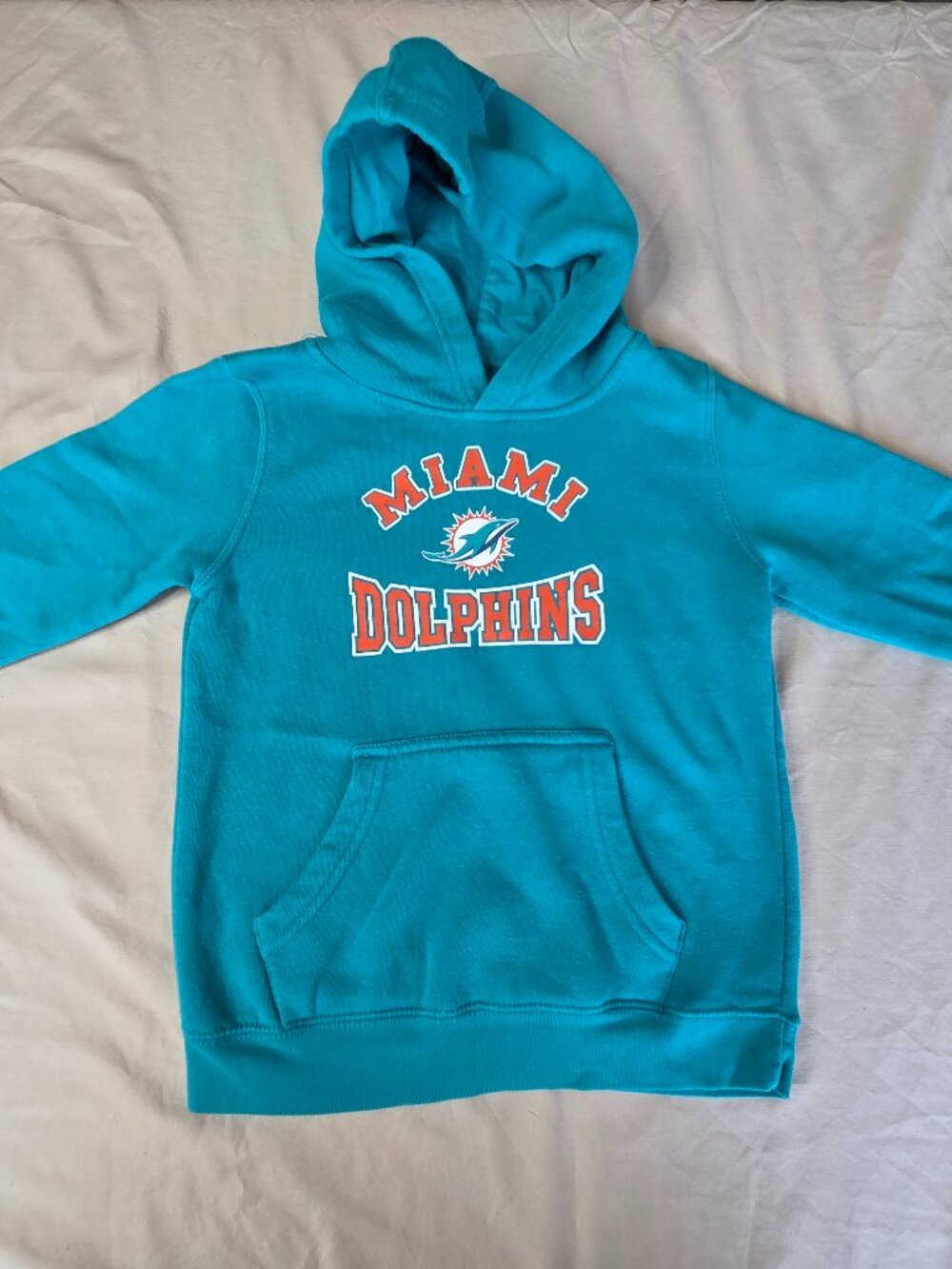 NFL Team - Kids Miami Dolphins Pullover Hoodie Teal & Orange - Size Medium 5/6